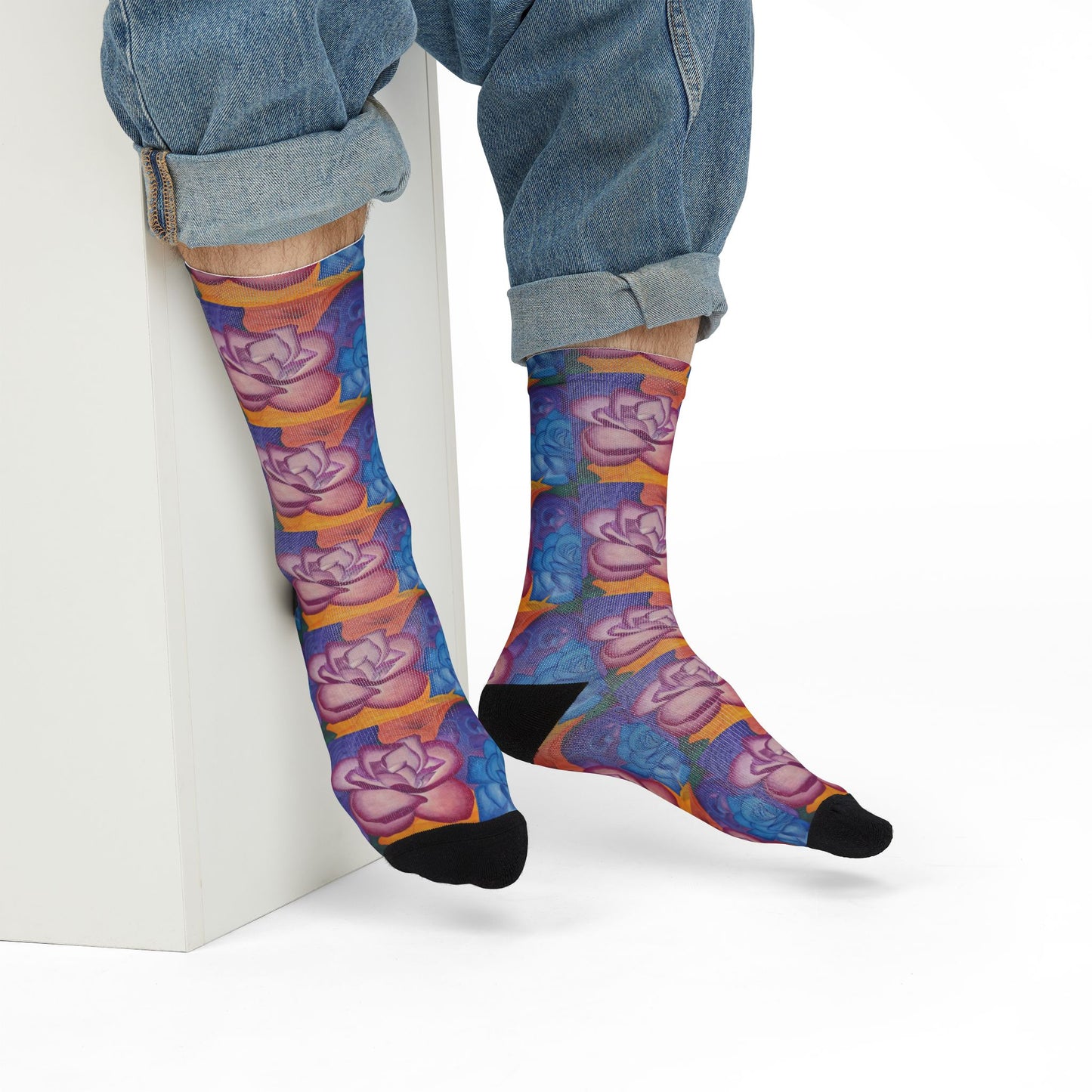 Winter Flowers - Sublimation Crew Socks
