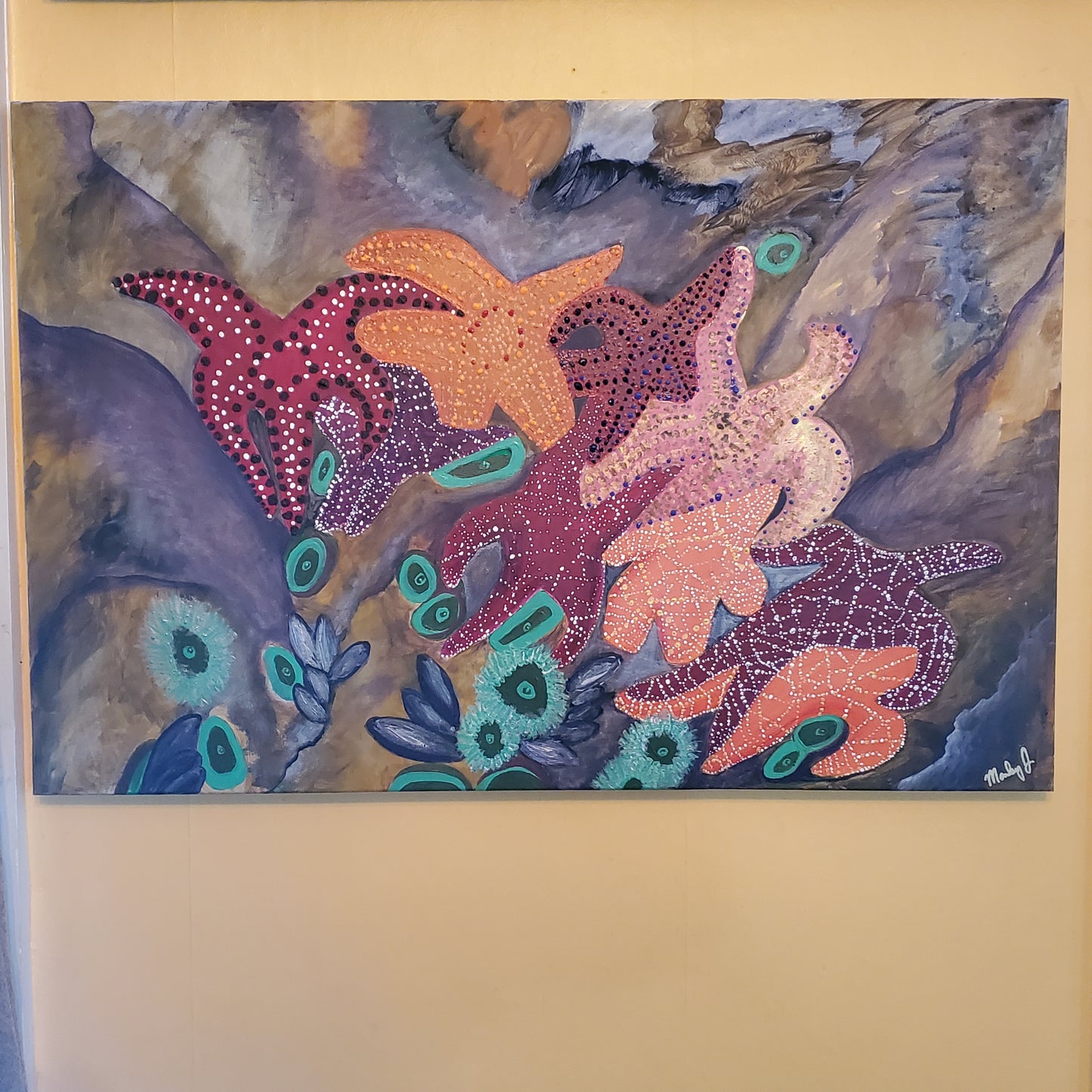 Starfish on Rocks 24 x 36 - GIFTED