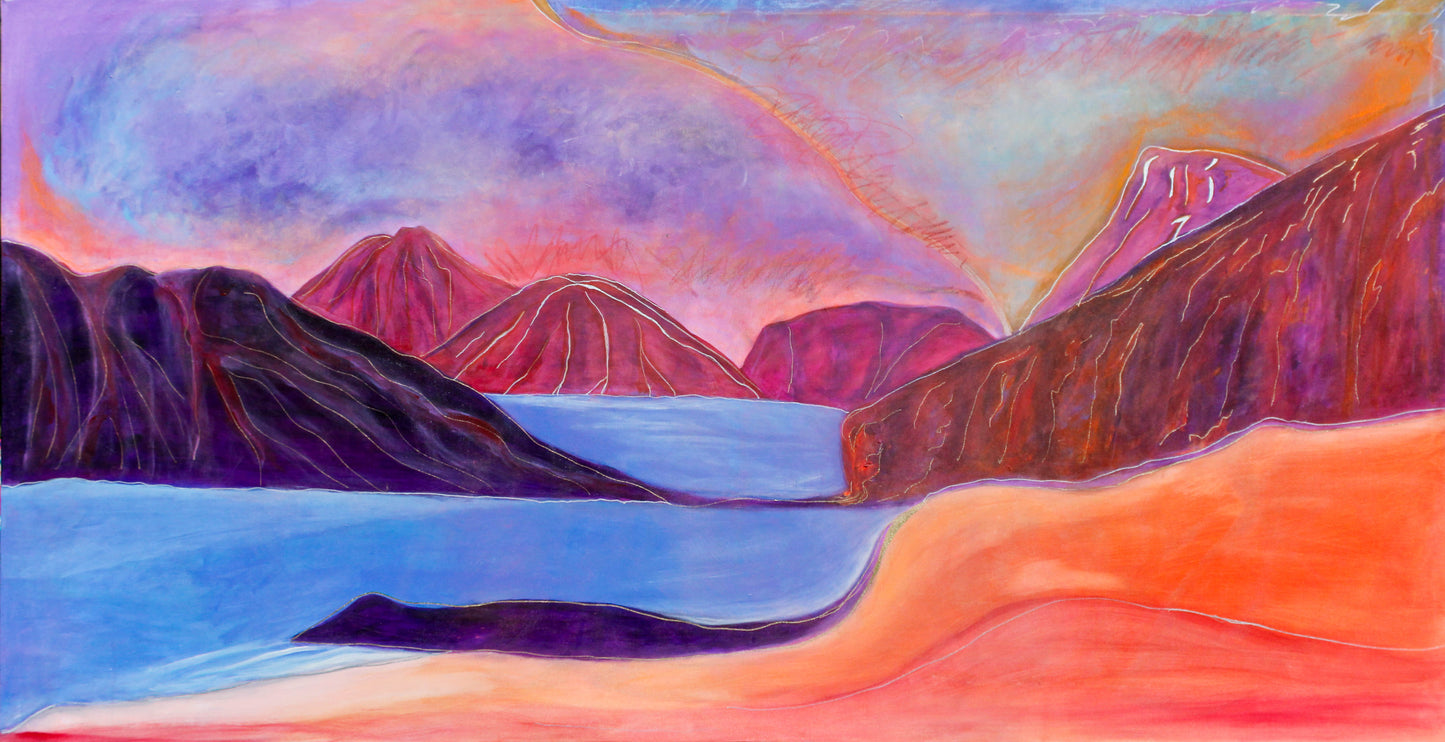 Purple Landscape 48 x 96 in