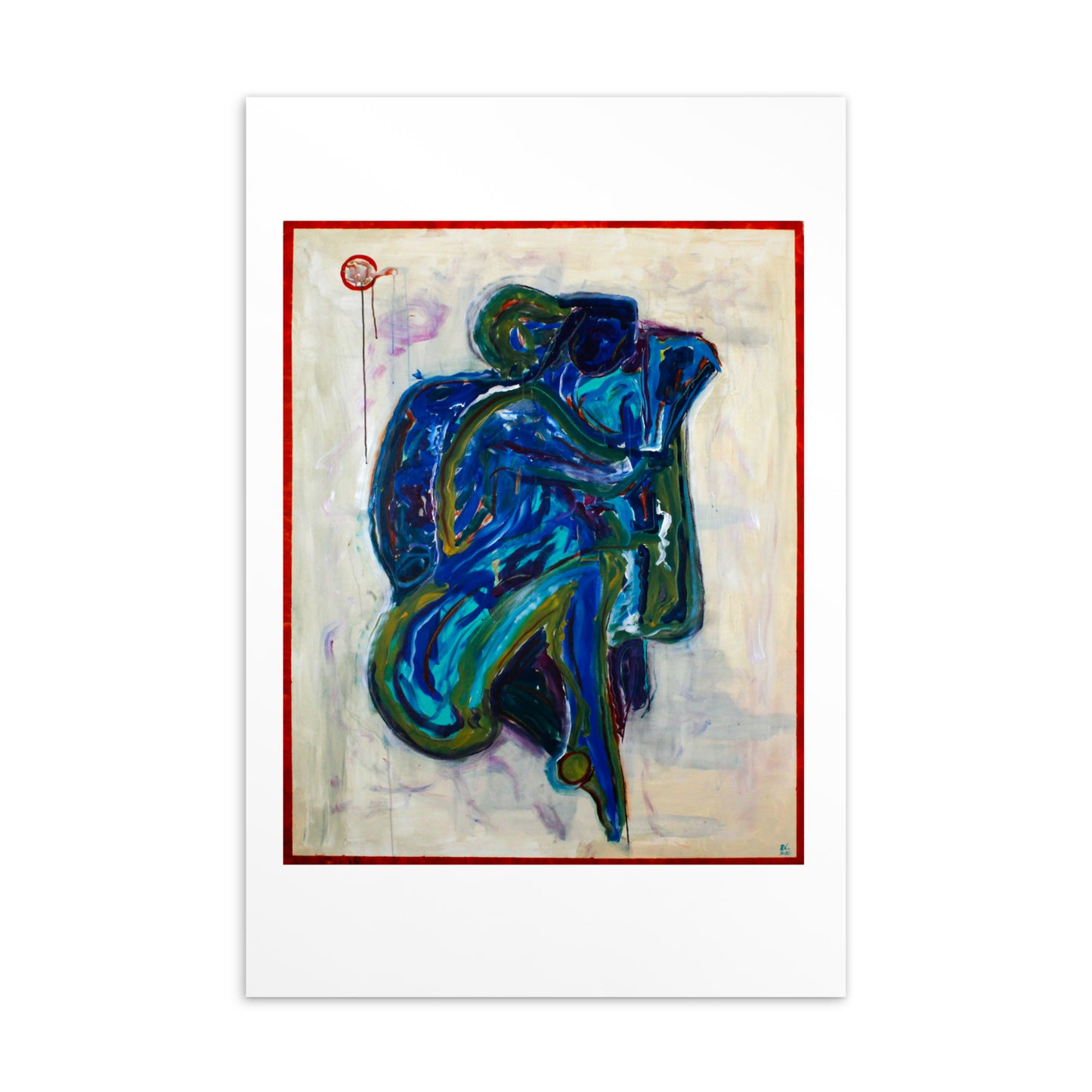 Embrace in Blue - Standard Postcard