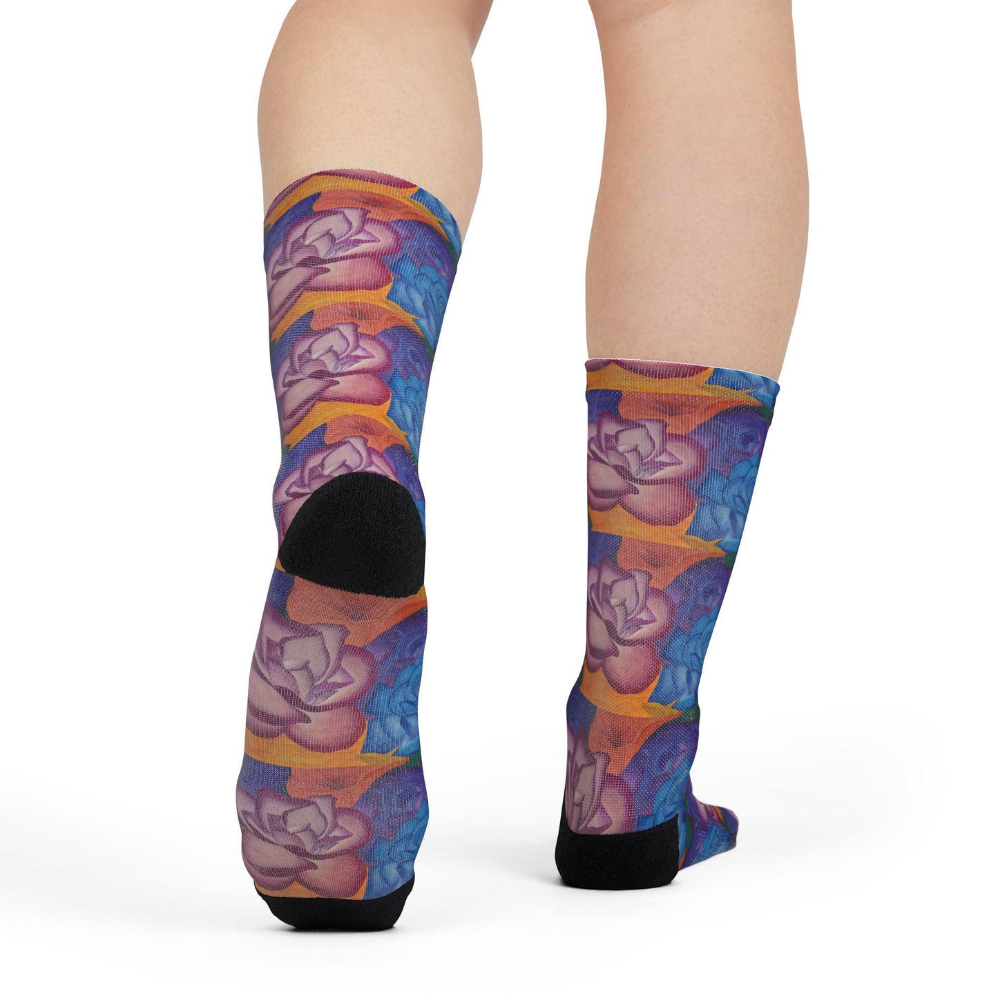 Winter Flowers - Sublimation Crew Socks