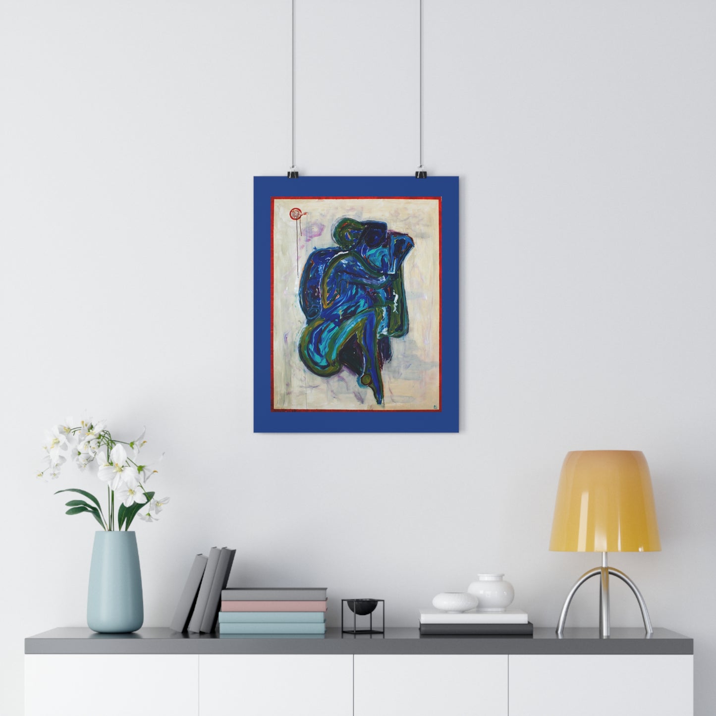 Embrace in Blue - Giclée Art Print