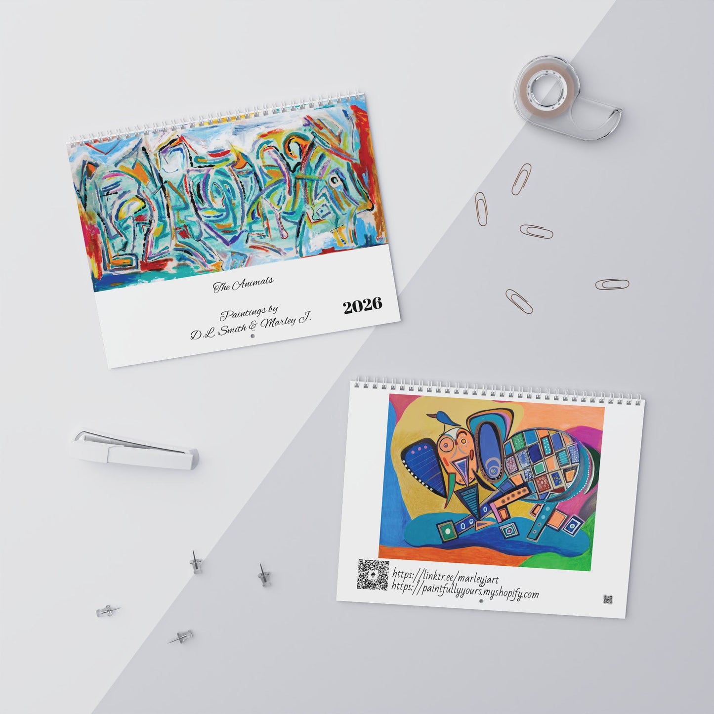 Wall Calendars - The Animals - Paintings by D.L. Smith & Marley J. (2026)