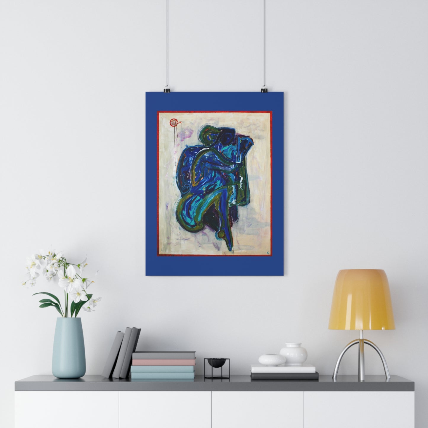 Embrace in Blue - Giclée Art Print