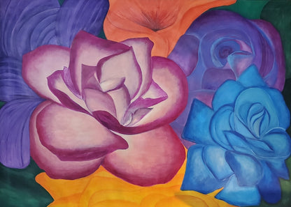 Winter Flowers 60 x 72 in