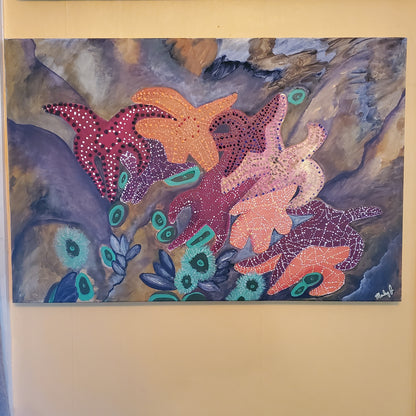 Starfish on Rocks 24 x 36 - GIFTED
