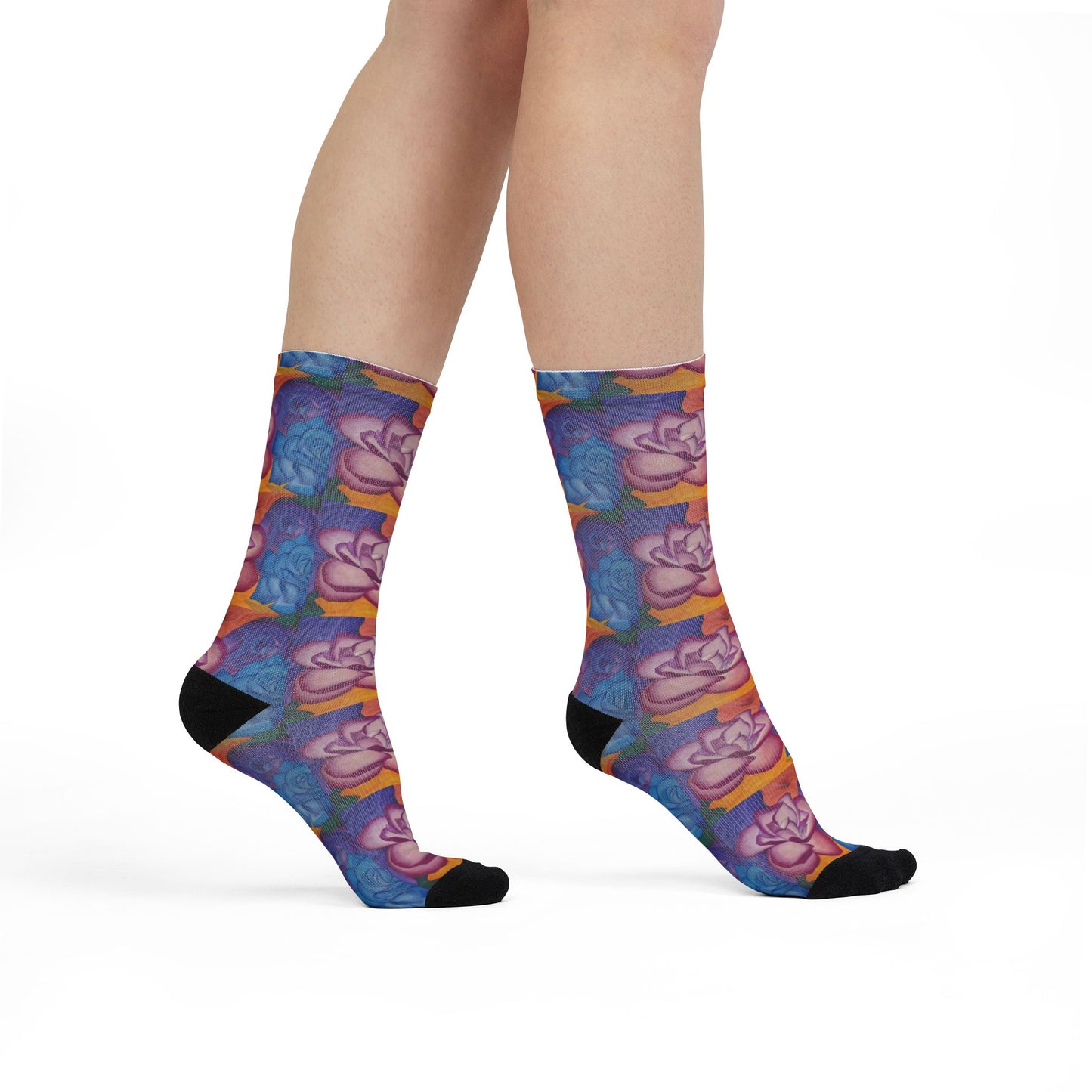 Winter Flowers - Sublimation Crew Socks