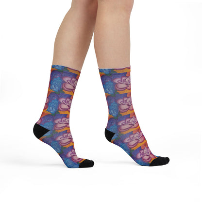 Winter Flowers - Sublimation Crew Socks