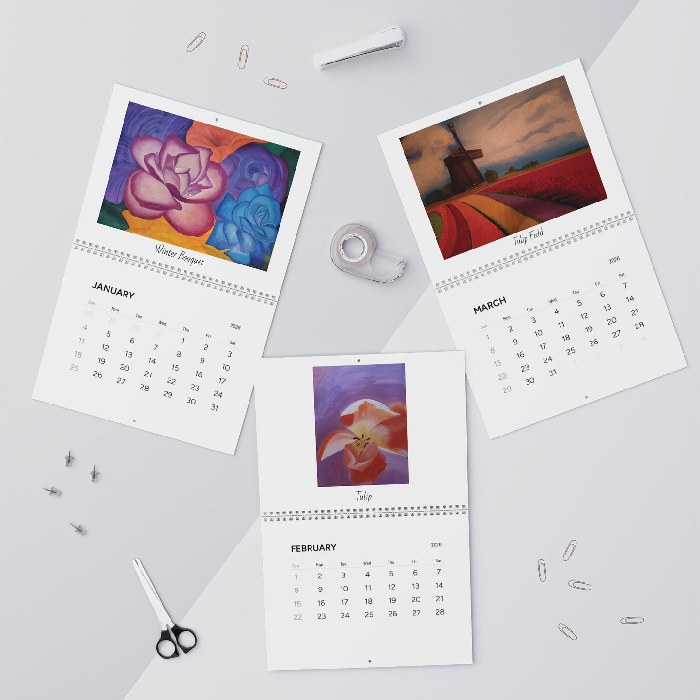 Wall Calendars - Flowers - Marley J. (2026)