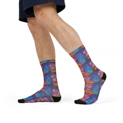 Winter Flowers - Sublimation Crew Socks