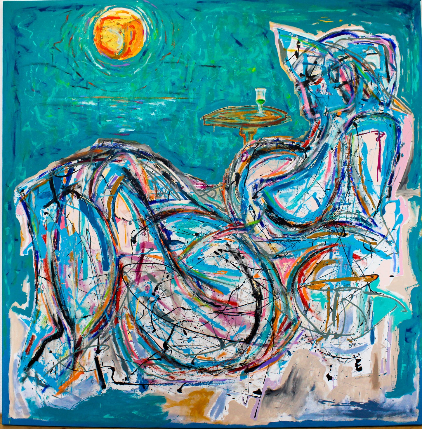 Absinthe for a Lover - 60 x 60 - NOT FOR SALE