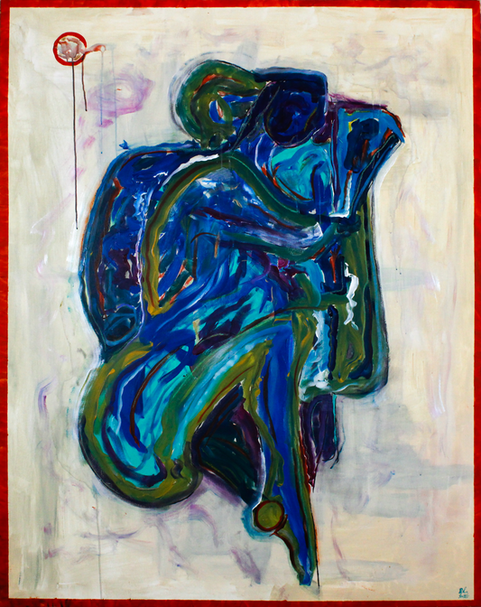Embrace in Blue 60 x 48 in - NOT FOR SALE