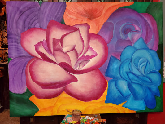 Winter Flowers 60 x 72 in