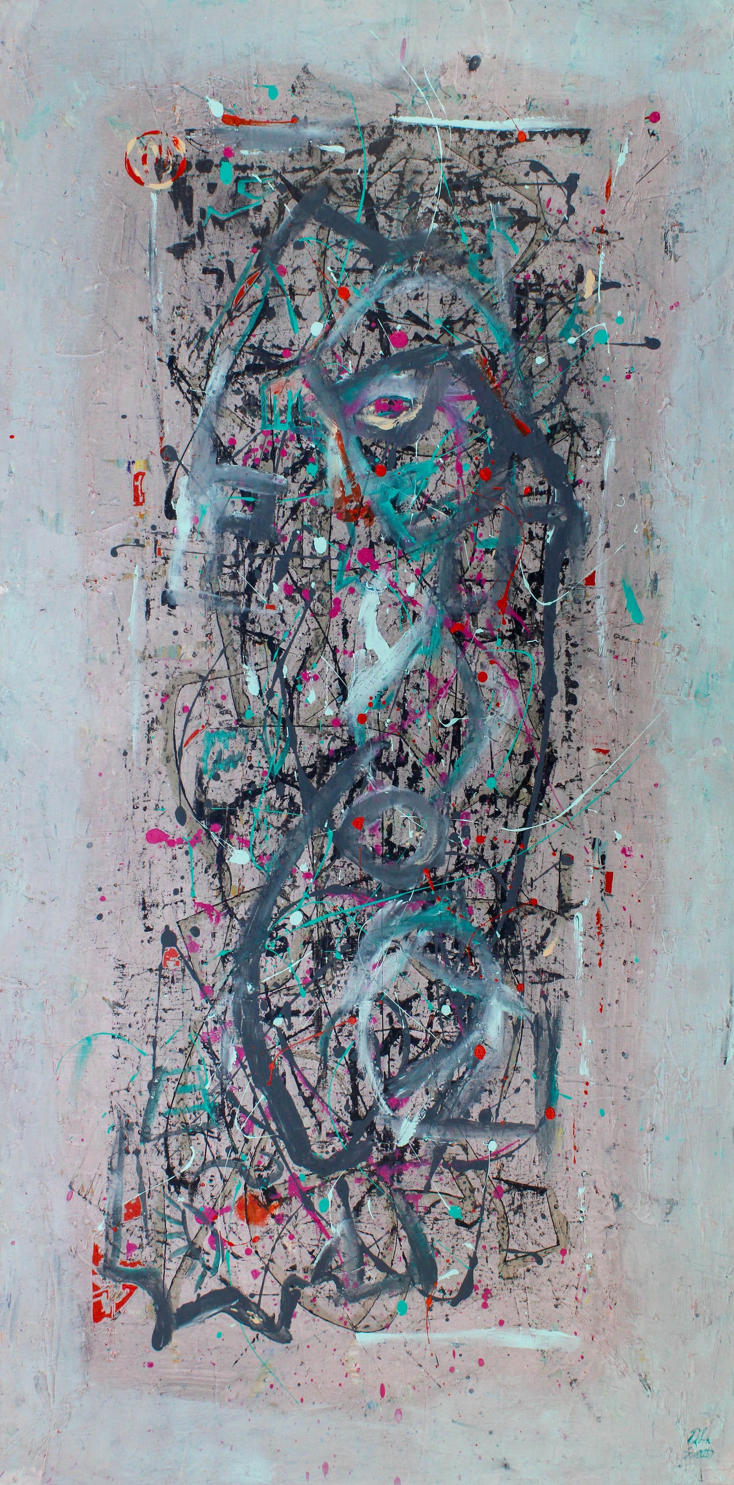 Mechanics of the Mating Dance 48 x 24 in - SOLD