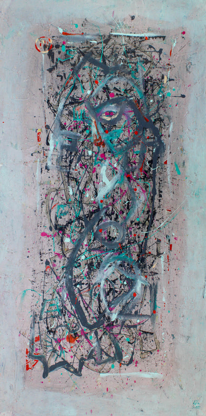 Mechanics of the Mating Dance 48 x 24 in - SOLD