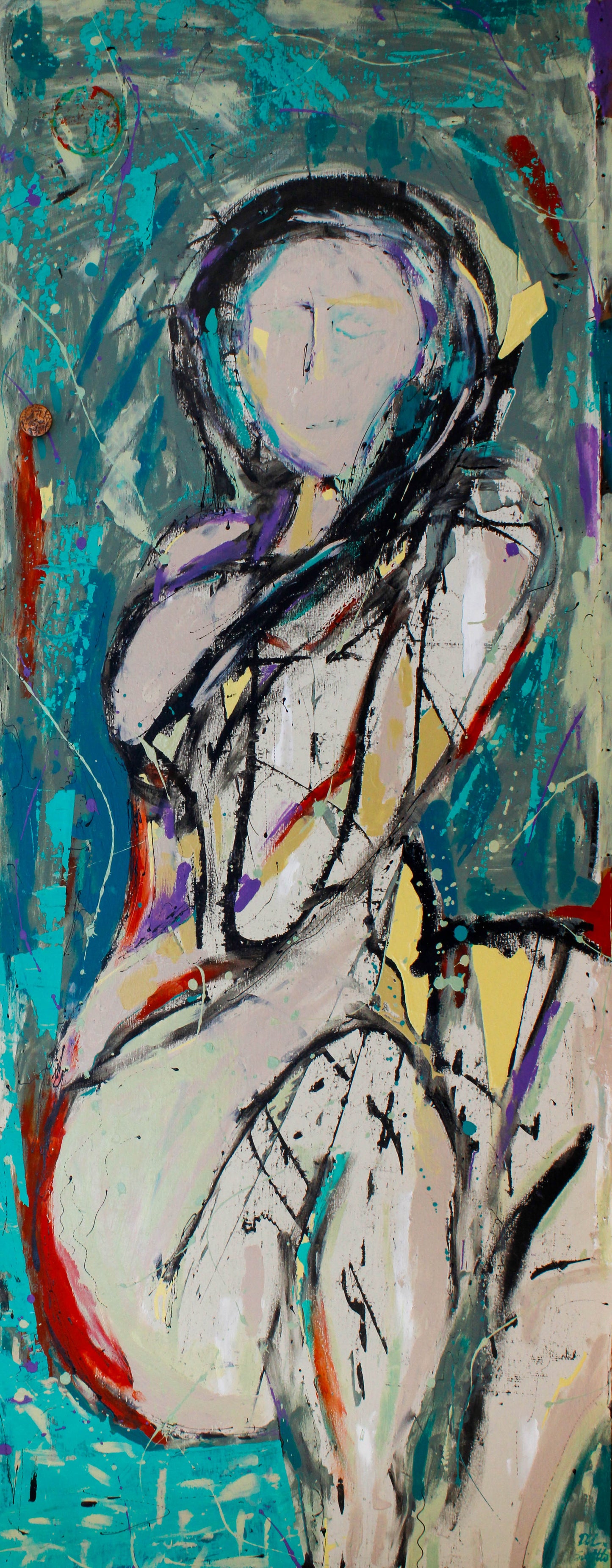 Mujer de los Muertos 23 x 60 in