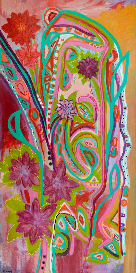 Tropical Garden 48 x 24 in