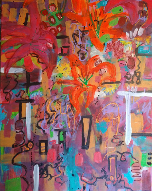 Vase of Flowers 36 x 24 in