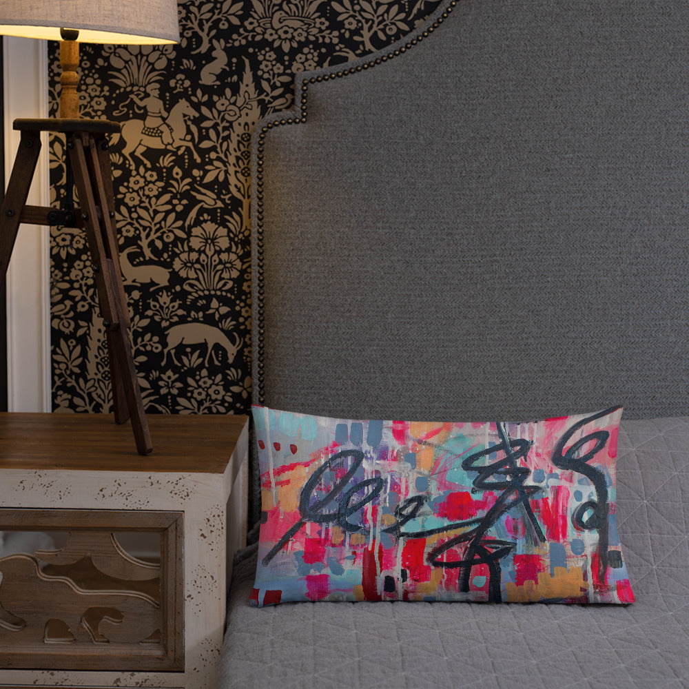 Lipstick & Lilac Premium Pillow