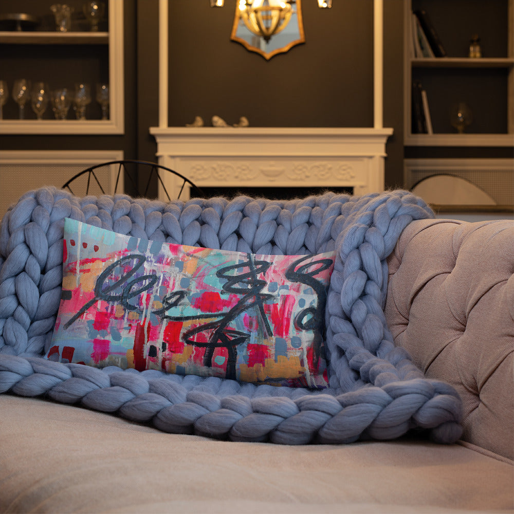 Lipstick & Lilac Premium Pillow