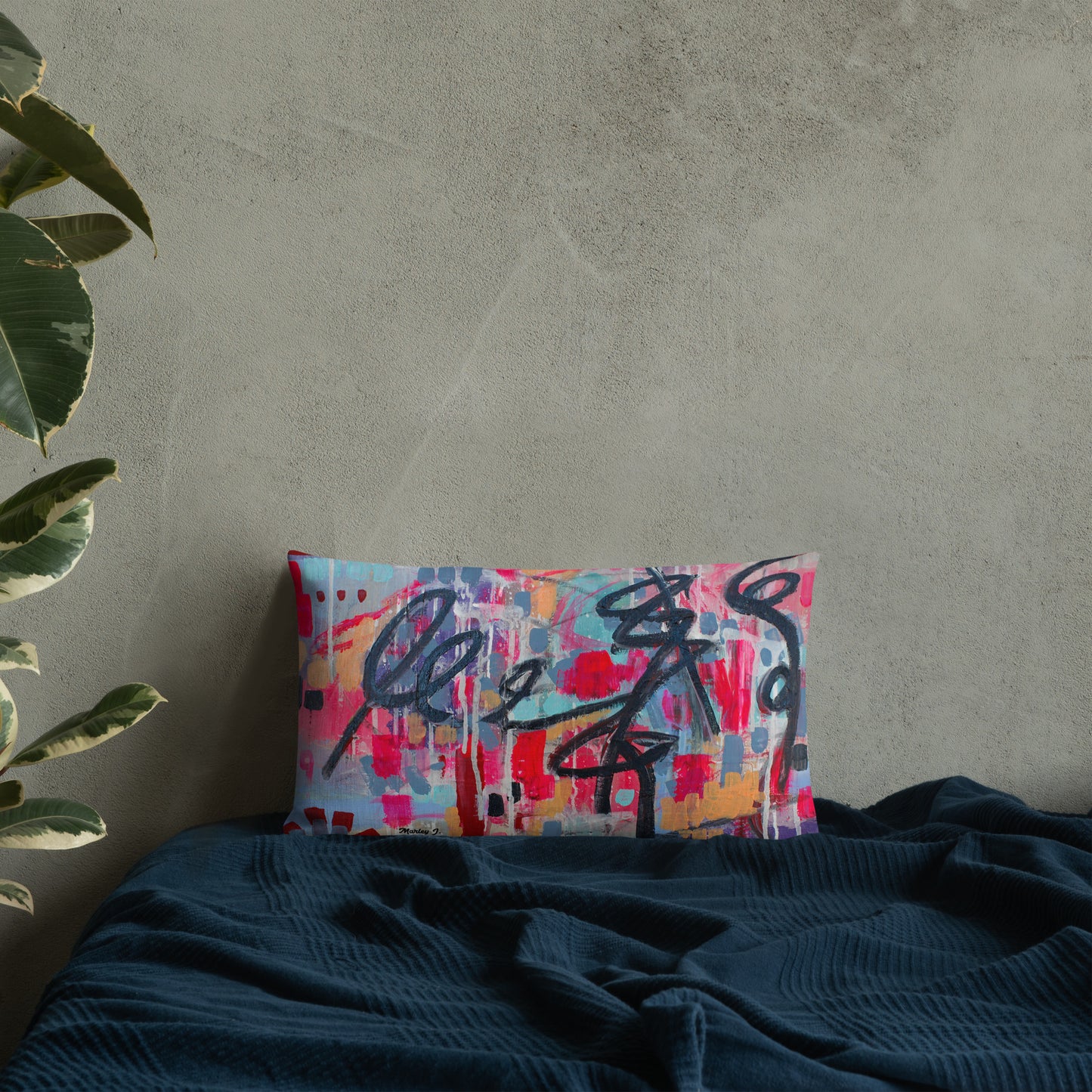 Lipstick & Lilac Premium Pillow