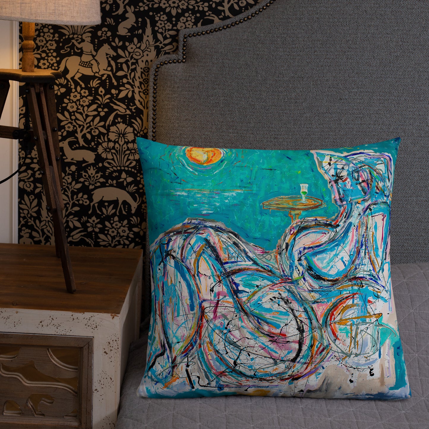 Absinthe for a Lover / Man of Dreams - Two Image - Premium Pillow