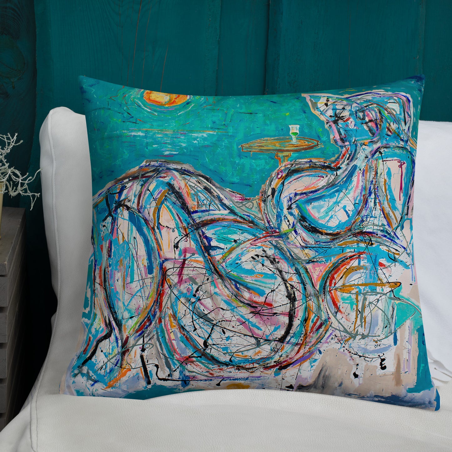 Absinthe for a Lover / Man of Dreams - Two Image - Premium Pillow