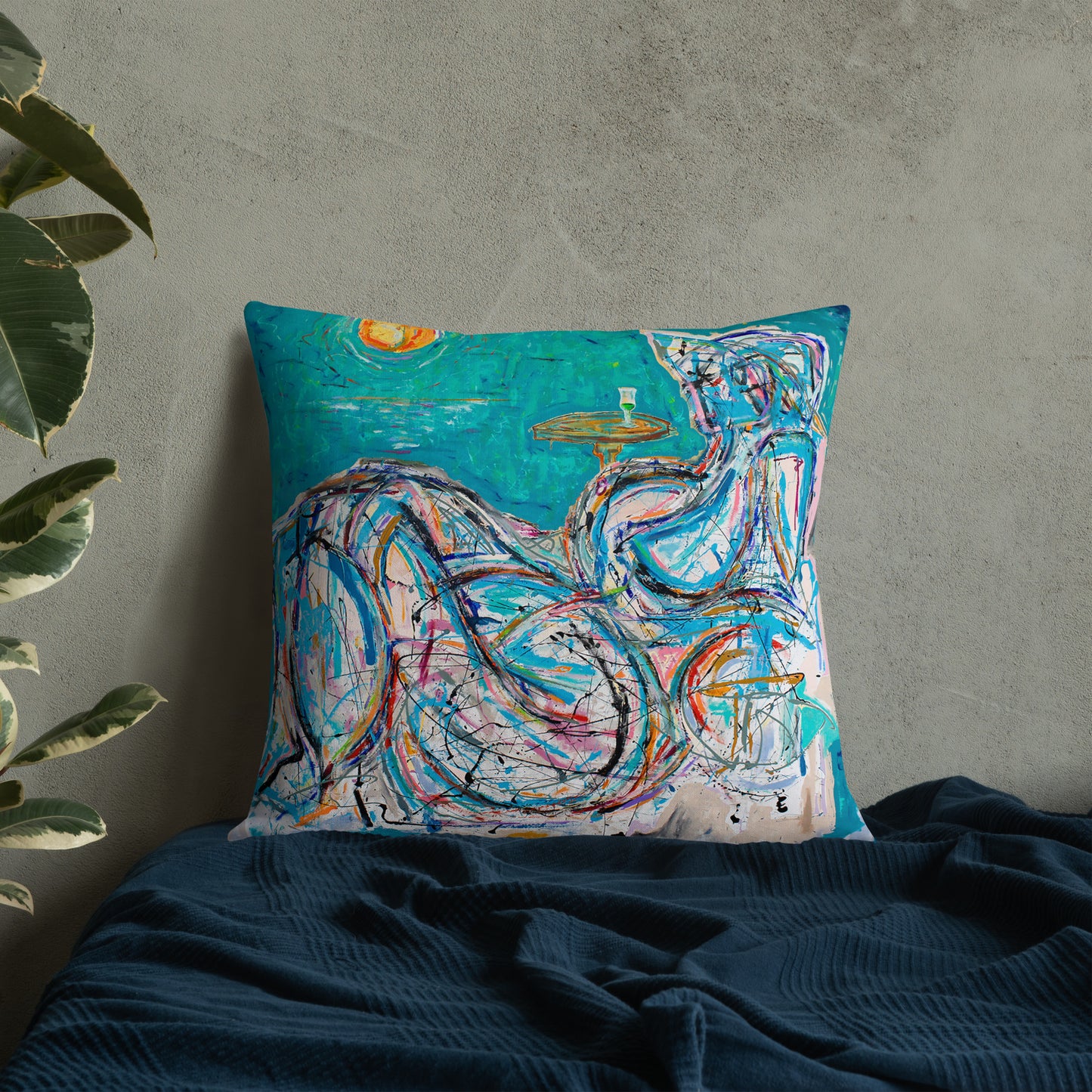 Absinthe for a Lover / Man of Dreams - Two Image - Premium Pillow