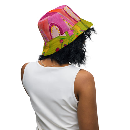 Peonies Reversible Bucket Hat