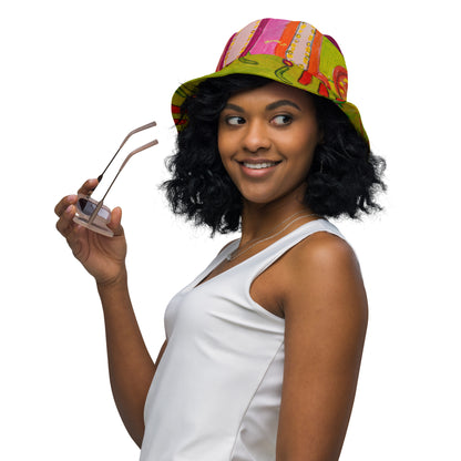 Peonies Reversible Bucket Hat