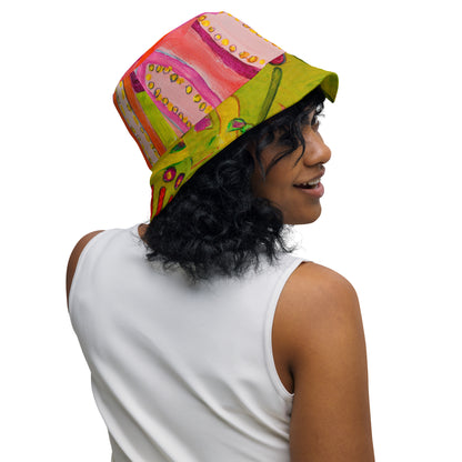 Peonies Reversible Bucket Hat