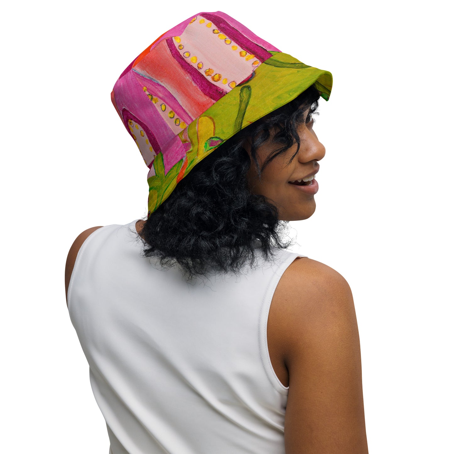 Peonies Reversible Bucket Hat
