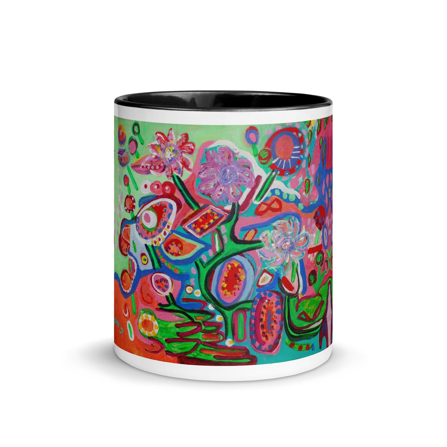 Lolipop Flowers Mug with Color Inside