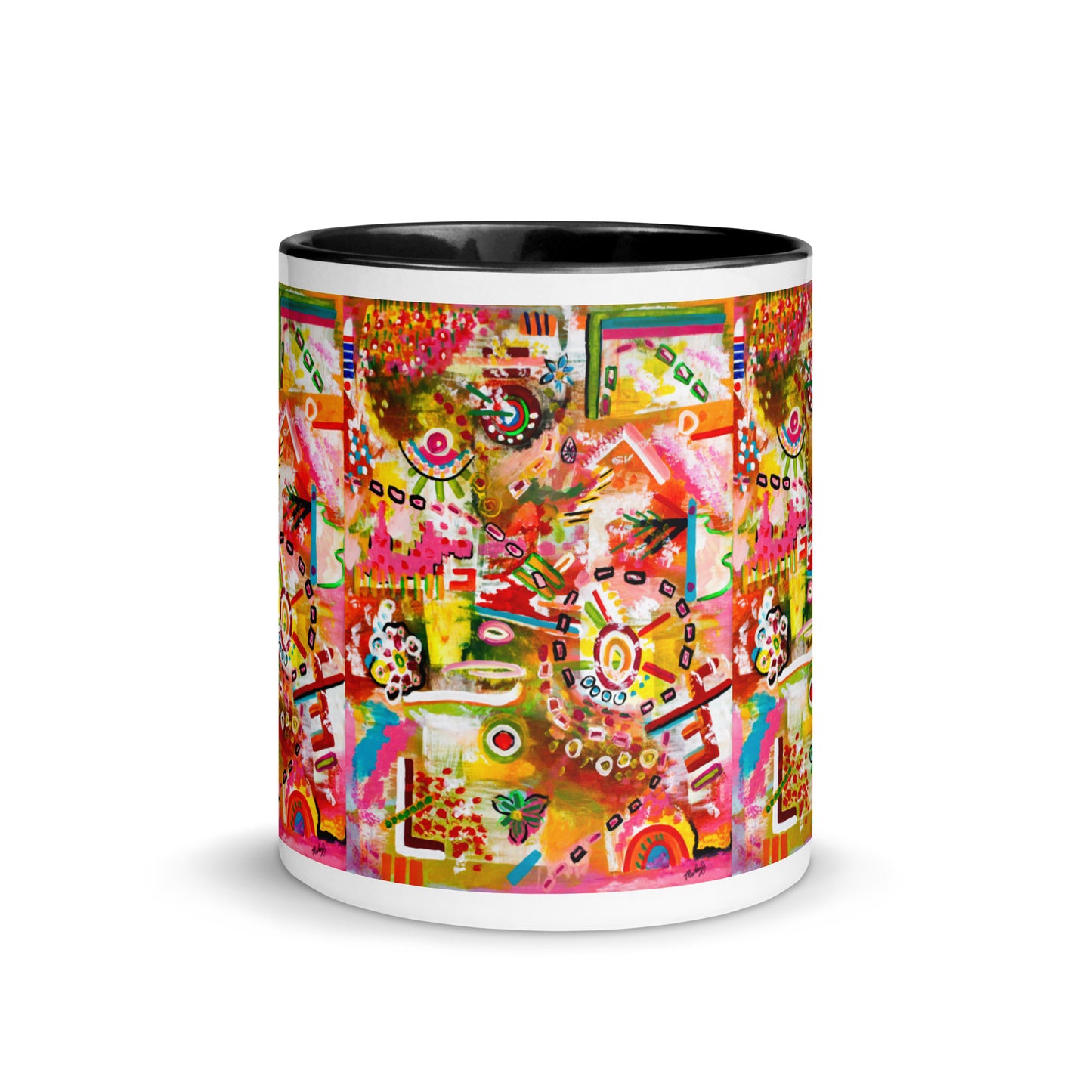 Carnival of Flowers Mug with Color Inside
