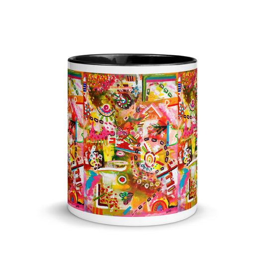 Carnival of Flowers Mug with Color Inside