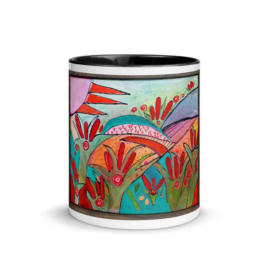 Trees Mug with Color Inside