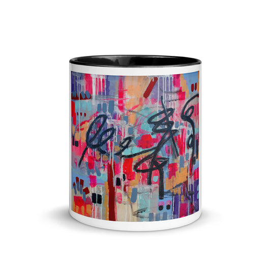 Lipstick and Lilac Mug with Color Inside