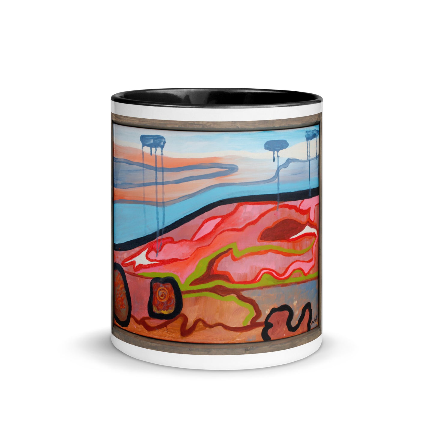 Left My Heart In New Mexico Mug with Color Inside