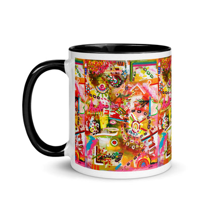 Carnival of Flowers Mug with Color Inside