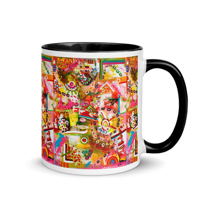 Carnival of Flowers Mug with Color Inside