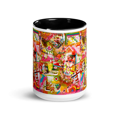 Carnival of Flowers Mug with Color Inside