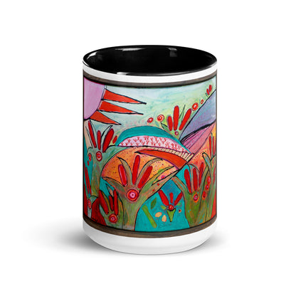 Trees Mug with Color Inside