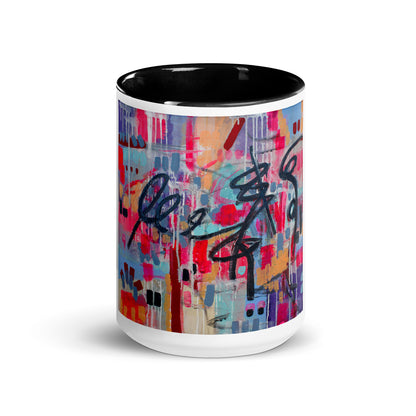 Lipstick and Lilac Mug with Color Inside
