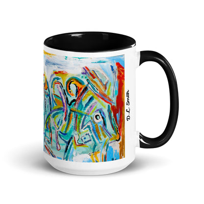 Bull In Dance Mug with Color Inside