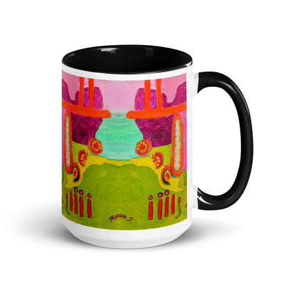 Peonies Mug with Color Inside