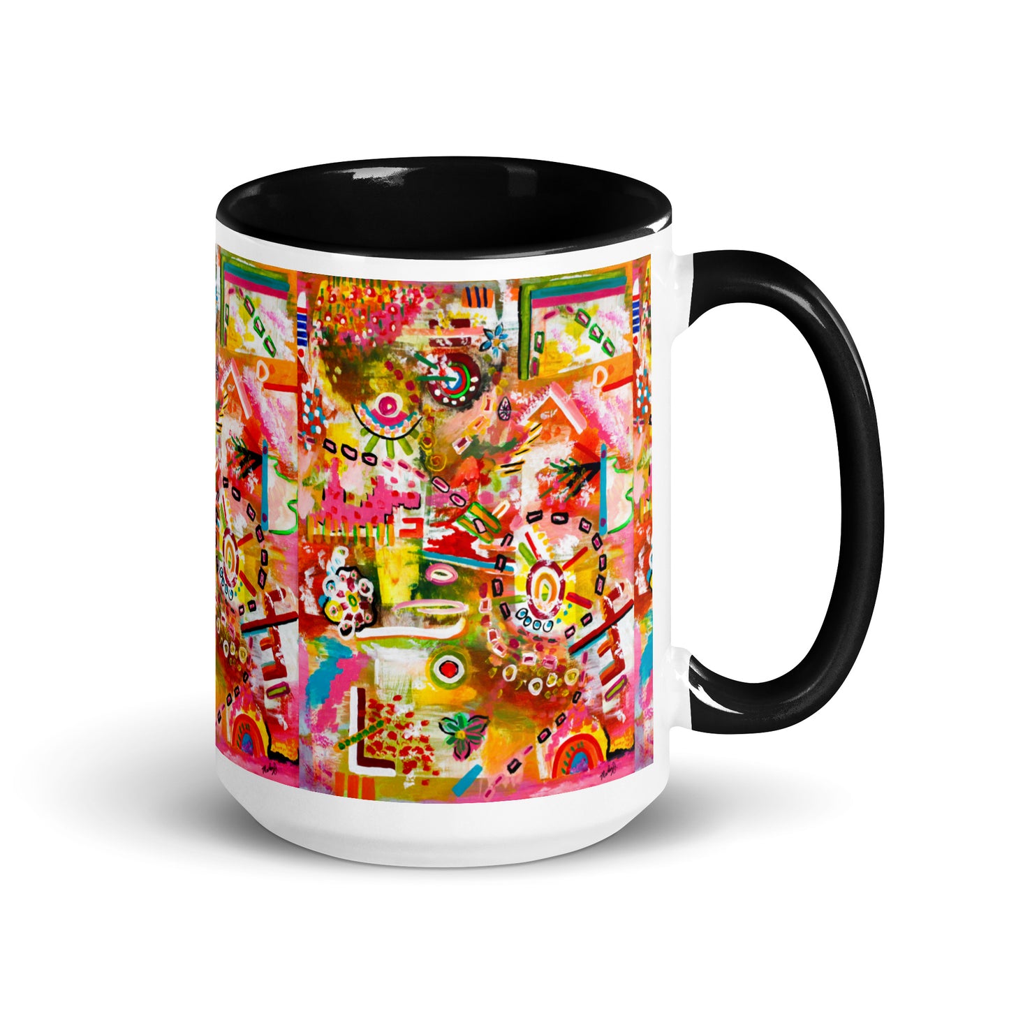 Carnival of Flowers Mug with Color Inside