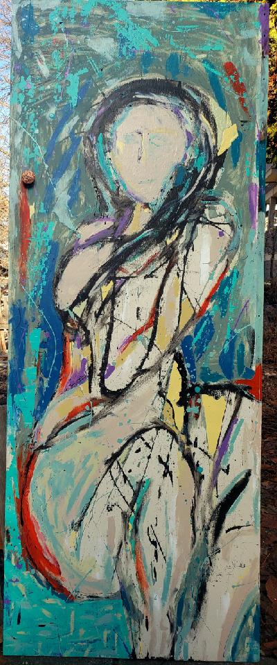 Mujer de los Muertos 23 x 60 in