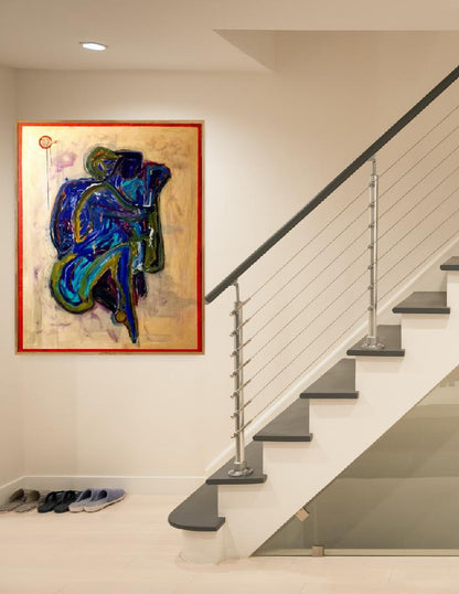 Embrace in Blue 60 x 48 in - NOT FOR SALE